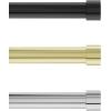 Umbra Cappa 66 to 120 Inch Nickel-Steel Expandable Single Curtain Rod with 1-Inch 36 to 66 Nickel Curtain Rod, Matching Finials, Brackets & Hardware
