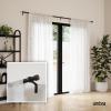 Umbra Cappa Curtain Rod, Includes 2 Matching Finials, Brackets & Hardware, 36 to 66-Inches, Gold(Black)