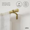 Umbra Cappa Curtain Rod, Includes 2 Matching Finials, Brackets & Hardware, 36 to 66-Inches, Gold(Gold)
