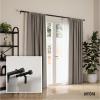 Umbra Cappa Double Curtain Rod, Includes 2 Matching Finials, Brackets & Hardware, 120 to 180-Inch, Black(Black)