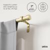 Umbra Cappa Modern 1″ Curtain Rod, Includes 2 Matching Finials, Brackets & Hardware, Brass(Gold)