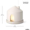 Umbra Casita Diffuser in Sand – Aromatherapy Essential Oil Diffuser with LED Light, Multiple Mist Settings, Automatic Shut-Off, Hidden Storage for Oils, Concrete & Melamine Design for Modern Homes