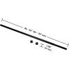 Umbra Chroma Tension Rod for Window, Adjustable 54″ to 90″, Black(Black)