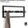 Umbra Cubiko Wall Mounted Modern, Sleek, Space-Saving Hanger with Retractable Hooks to Hang Coats, Scarves, Purses and More, 5, White(Black)