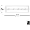 Umbra Cubiko Wall Mounted Modern, Sleek, Space-Saving Hanger with Retractable Hooks to Hang Coats, Scarves, Purses and More, 5, White(White)