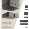 Umbra Cubiko Wall-Mount Planter with Four Adjustable Pots, Suitable for Indoor or Outdoor Use, Sand(Black)