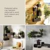 Umbra Cubiko Wall-Mount Planter with Four Adjustable Pots, Suitable for Indoor or Outdoor Use, Sand(Black)