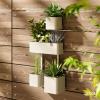 Umbra Cubiko Wall-Mount Planter with Four Adjustable Pots, Suitable for Indoor or Outdoor Use, Sand(Sand)