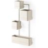 Umbra Cubiko Wall-Mount Planter with Four Adjustable Pots, Suitable for Indoor or Outdoor Use, Sand(Sand)