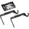 Umbra Curtain Rod Bracket – Adjustable Wall Bracket for Drapery Rod, Set of 2, Black(Black)
