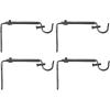 Umbra Curtain Rod Bracket – Adjustable Wall Bracket for Drapery Rod, Set of 2, Black(Black)