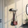 Umbra Estique Entryway Organizer, Great for Storing Keys, Small Accessories, Mail, Wallets and More, Small, Black/Walnut