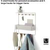 Umbra Estique Entryway Organizer, Great for Storing Keys, Small Accessories, Mail, Wallets and More, Small, White/Natural(White/Natural)
