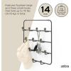 Umbra Estique Over The Door Coat Rack & Multi-Use Organizer, for Coats, Bags, Hats & More, White/Natural(Black/Walnut)