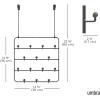Umbra Estique Over The Door Coat Rack & Multi-Use Organizer, for Coats, Bags, Hats & More, White/Natural(Black/Walnut)