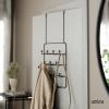Umbra Estique Over The Door Coat Rack & Multi-Use Organizer, for Coats, Bags, Hats & More, White/Natural(Black/Walnut)