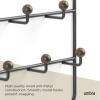 Umbra Estique Over The Door Coat Rack & Multi-Use Organizer, for Coats, Bags, Hats & More, White/Natural(Black/Walnut)