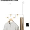 Umbra Estique Over The Door Coat Rack & Multi-Use Organizer, for Coats, Bags, Hats & More, White/Natural(White/Natural)