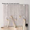 Umbra Estique Over The Door Coat Rack & Multi-Use Organizer, for Coats, Bags, Hats & More, White/Natural(White/Natural)
