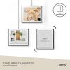 Umbra Exhibit Picture Frame Gallery Set, Adjustable Collage Display for 3 Photos, Prints, Artwork and More, Holds two 4×6 and one 5×7 Photos, Black(Black)