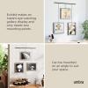 Umbra Exhibit Picture Frame Gallery Set, Adjustable Collage Display for 3 Photos, Prints, Artwork and More, Holds two 4×6 and one 5×7 Photos, Black(Black)