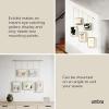 Umbra Exhibit Picture Frame Gallery Set, Adjustable Wall Collage Displays Five Photos (Two 4×6 and Three 5×7), Set of 5, Gold(Pack of 3)