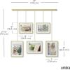 Umbra Exhibit Picture Frame Gallery Set, Adjustable Wall Collage Displays Five Photos (Two 4×6 and Three 5×7), Set of 5, Gold(Pack of 5)