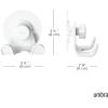 Umbra Flex Adhesive Soap Dish for Bathroom or Kitchen, Use in Shower, Tub or Sink Area, White(Hook)