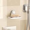 Umbra Flex Adhesive Soap Dish for Bathroom or Kitchen, Use in Shower, Tub or Sink Area, White(Soap Dish)