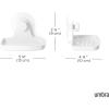Umbra Flex Adhesive Soap Dish for Bathroom or Kitchen, Use in Shower, Tub or Sink Area, White(Soap Dish)