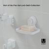 Umbra Flex Soap Dish with Patented Gel-Lock Technology Suction Cup, White(White)