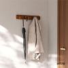 Umbra Flip Wall-Mounted Coat Rack with 3 Hooks – Modern, Space-Saving Storage for Hats, Jackets, Bags, Entryway, Mudroom, Closet, Bathroom, Bedroom – Natural/Nickel(Walnut/Gold)