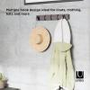 Umbra Flip Wall-Mounted Coat Rack with 3 Hooks – Modern, Space-Saving Storage for Hats, Jackets, Bags, Entryway, Mudroom, Closet, Bathroom, Bedroom – Natural/Nickel(Grey/Pewter)