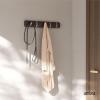 Umbra Flip Wall-Mounted Coat Rack with 3 Hooks – Modern, Space-Saving Storage for Hats, Jackets, Bags, Entryway, Mudroom, Closet, Bathroom, Bedroom – Natural/Nickel(Driftwood/Nickel)