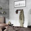 Umbra Flip Wall-Mounted Coat Rack with 3 Hooks – Modern, Space-Saving Storage for Hats, Jackets, Bags, Entryway, Mudroom, Closet, Bathroom, Bedroom – Natural/Nickel(Espresso/Nickel)