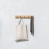 Umbra Flip Wall-Mounted Coat Rack with 3 Hooks – Modern, Space-Saving Storage for Hats, Jackets, Bags, Entryway, Mudroom, Closet, Bathroom, Bedroom – Natural/Nickel(Natural)