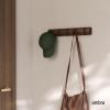 Umbra Flip Wall-Mounted Coat Rack with 3 Hooks – Modern, Space-Saving Storage for Hats, Jackets, Bags, Entryway, Mudroom, Closet, Bathroom, Bedroom – Natural/Nickel(Walnut/Black)
