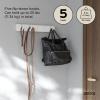 Umbra Flip Wall-Mounted Coat Rack with 3 Hooks – Modern, Space-Saving Storage for Hats, Jackets, Bags, Entryway, Mudroom, Closet, Bathroom, Bedroom – Natural/Nickel(White/White)