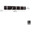 Umbra Flip Wall-Mounted Coat Rack with 3 Hooks – Modern, Space-Saving Storage for Hats, Jackets, Bags, Entryway, Mudroom, Closet, Bathroom, Bedroom – Natural/Nickel(Espresso/Nickel)