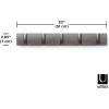 Umbra Flip Wall-Mounted Coat Rack with 3 Hooks – Modern, Space-Saving Storage for Hats, Jackets, Bags, Entryway, Mudroom, Closet, Bathroom, Bedroom – Natural/Nickel(Grey/Pewter)