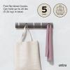 Umbra Flip Wall-Mounted Coat Rack with 3 Hooks – Modern, Space-Saving Storage for Hats, Jackets, Bags, Entryway, Mudroom, Closet, Bathroom, Bedroom – Natural/Nickel(Driftwood/Nickel)