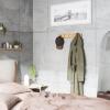 Umbra Flip Wall-Mounted Coat Rack with 3 Hooks – Modern, Space-Saving Storage for Hats, Jackets, Bags, Entryway, Mudroom, Closet, Bathroom, Bedroom – Natural/Nickel(Natural)