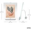 Umbra Flute 5×7 Floating Picture Frame – Modern Glass Photo Frame with Ribbed Backing and Integrated Easel, Tabletop Display for Photos or Artwork – Chrome(Chrome)