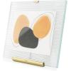 Umbra Flute 5×7 Floating Picture Frame – Modern Glass Photo Frame with Ribbed Backing and Integrated Easel, Tabletop Display for Photos or Artwork – Chrome(Gold)