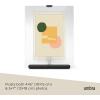 Umbra Flute 5×7 Floating Picture Frame – Modern Glass Photo Frame with Ribbed Backing and Integrated Easel, Tabletop Display for Photos or Artwork – Chrome(Black)