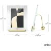 Umbra Flute 5×7 Floating Picture Frame – Modern Glass Photo Frame with Ribbed Backing and Integrated Easel, Tabletop Display for Photos or Artwork – Chrome(Brass)