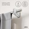 Umbra Flute Curtain Rod 1″ Diameter, Adjustable 42″–120″, Nickel – Modern Telescoping Window Rod Set with Decorative Wall Brackets & Easy Installation Hardware(Nickel)