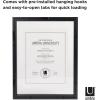 Umbra Frame for Displaying Documents, Diploma, Certificate, Photo or Artwork, 11 x 14 (floats 8-1/2 x 11), Black, 2 Count(11″ x 14″)