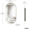 Umbra Hubba Pill Wall Mirror – Full Length Mirror with Slim Brass Frame, Modern Elongated Oval Design for Bedroom, Living Room & Entryway(Gold)