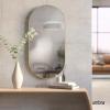 Umbra Hubba Pill Wall Mirror – Full Length Mirror with Slim Brass Frame, Modern Elongated Oval Design for Bedroom, Living Room & Entryway(Gold)